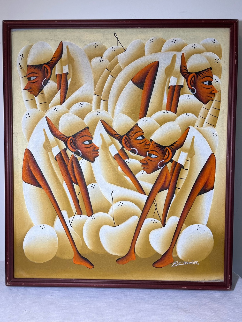 B. Chsimir Abstract Figure Art Painting in Brown and Cream
20x24”